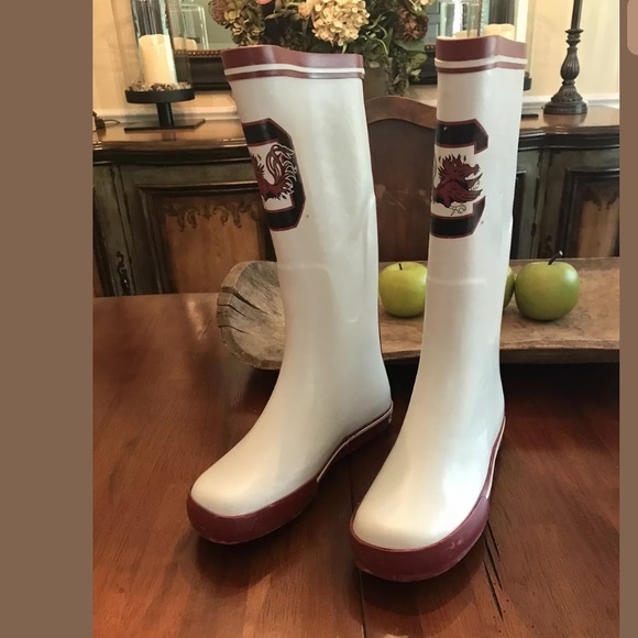 FANSHOES Gamecocks Rain Boots Shoes South Carolina - Picture 2 of 8